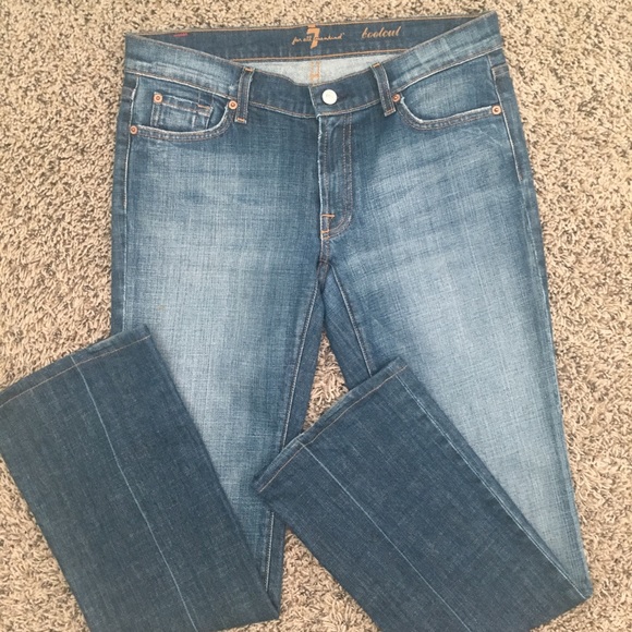 7 FOR ALL MANKIND Bootcut Jeans 31, Medium Wash - Picture 1 of 7